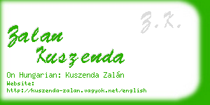 zalan kuszenda business card