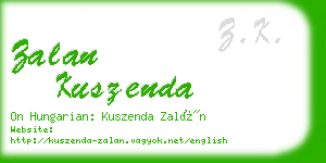 zalan kuszenda business card